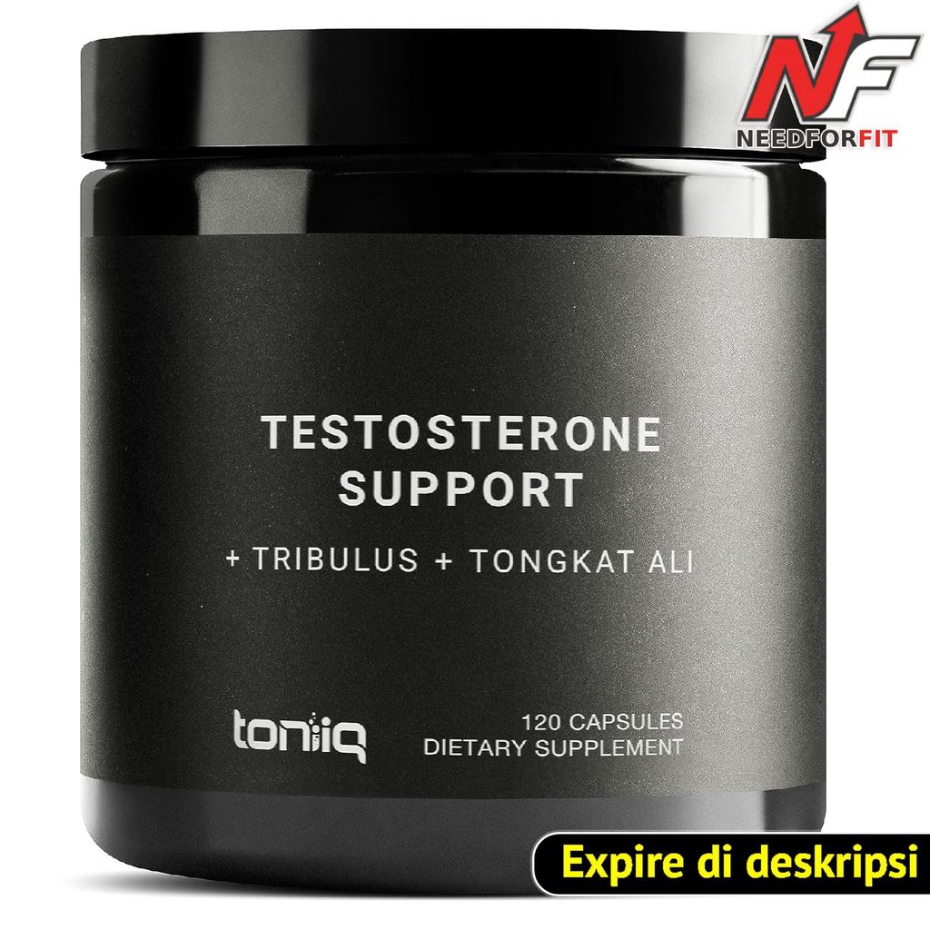 Toniiq Testosterone Support +Tribulus + Tongkat Ali  120 Capsules