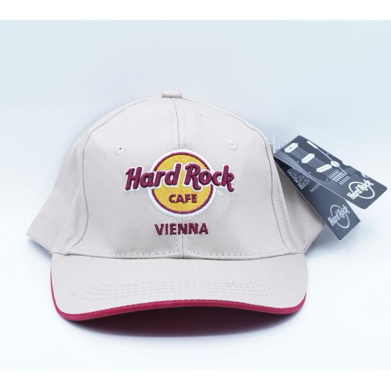 Hard Rock Cafe Vienna Wien Austria Classic Logo Hat Khaki Cap Topi Aksesoris Collection Merchandise 
