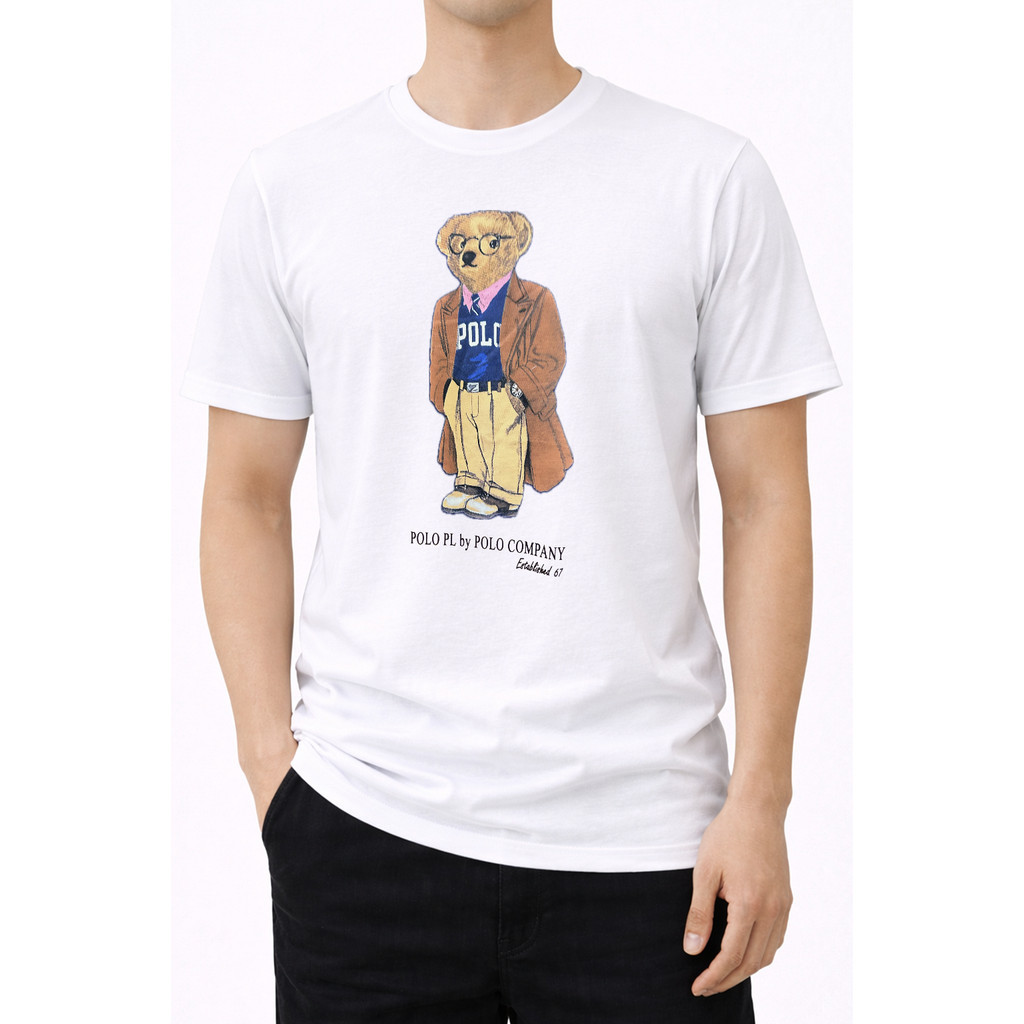 POLO - 7737.25 Mens T-shirt Bear - White