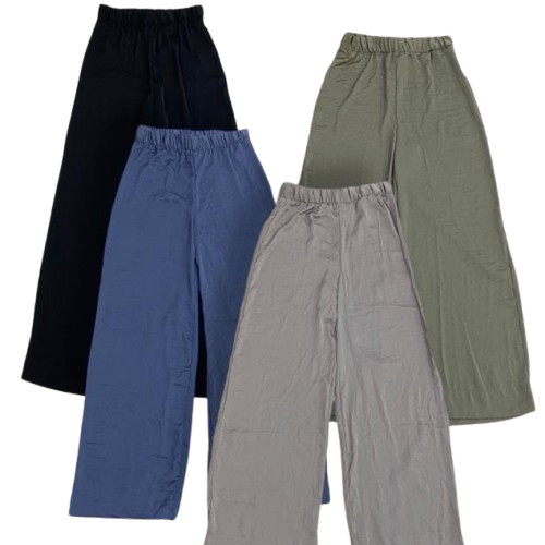 Celana Piyama Wanita Laviera – Pinggang Karet Bahan Kringkel Fashion Muslim Nyaman