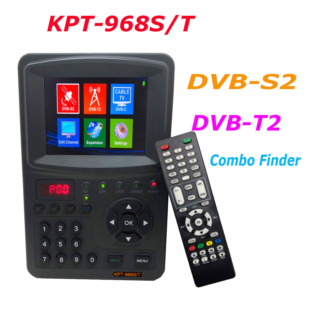 DVB-S2  DVB-T2 DVB-C Satellite Finder Meter Signal Test KPT- 968ST  DVB-S/S2 MP4 Signal Test Finder 