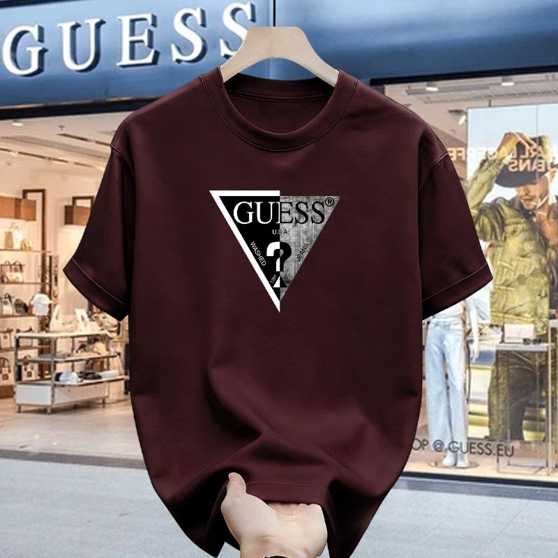 Kaos Pria Brand Guess Original 100% Fashion Trendy Modern Look Nyaman Dipakai Lengan Pendek T-shirt