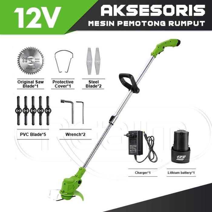 Unit Mesin Saja - No Bar - No Aksesoris uLs - REAIM 48V/36V Mesin Potong Rumput Batrai Mesin pemoton