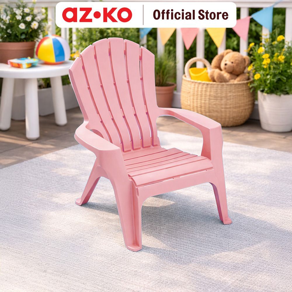 AZKO Soleil Adirondack Kursi Anak - Pink Tempat Duduk Anak Kids Chair Bangku Sandaran Plastik