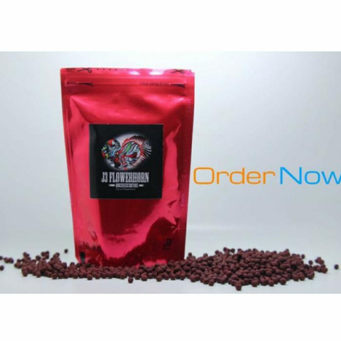 Promo PELET EKSTREM RED J3 Flowerhorn Size S & M Mempercepat Warna Merah & Nafsu Makan Ikan Kandunga