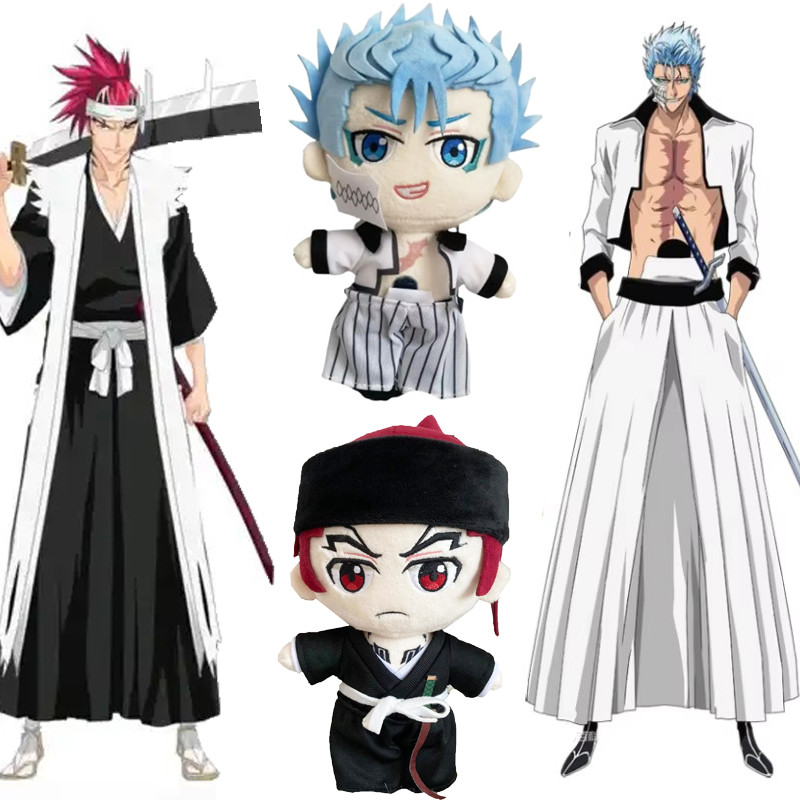 BLEACH Plush Toy Grimmjow Abarai Renji Anime Stuffed Doll Kuchiki Rukia Aizen Sousuke Zaraki Kenpach