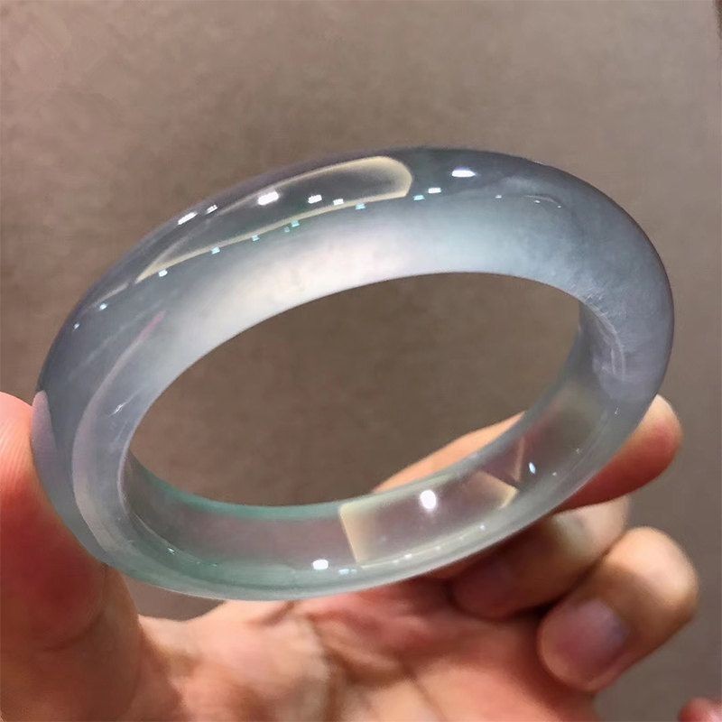 Gelang Giok Jenis Kaca Air Biru, Pakaian Wanita Baru, Gelang Giok