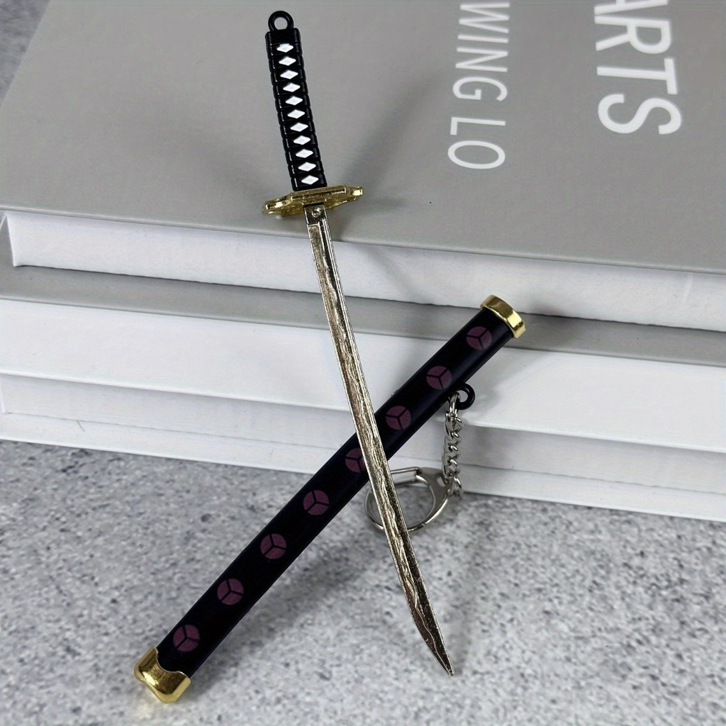 6in Metal Roronoa Zoro Katana Anime Zoro Ninja Knife Real Sized Japanese Katana Fake Sword Steel Ori