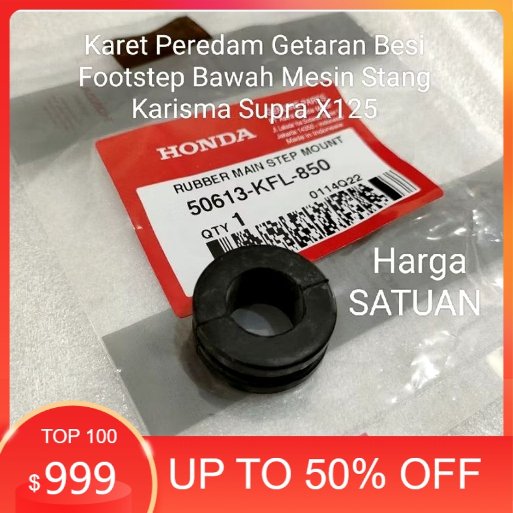 COD Karet Peredam Getaran Besi Footstep Bawah STANG Karisma Supra X125 dll Universal Ori AHM 50613 K