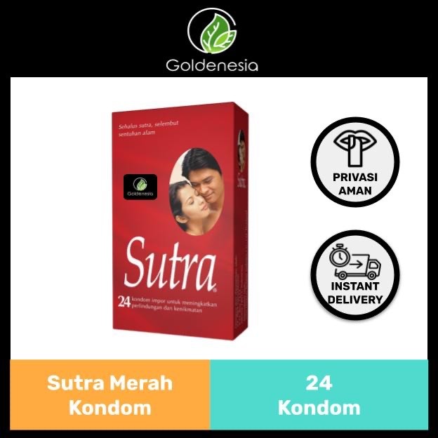 Kondom Sutra Merah isi 24 Pcs - Kondom Tipis Sutra