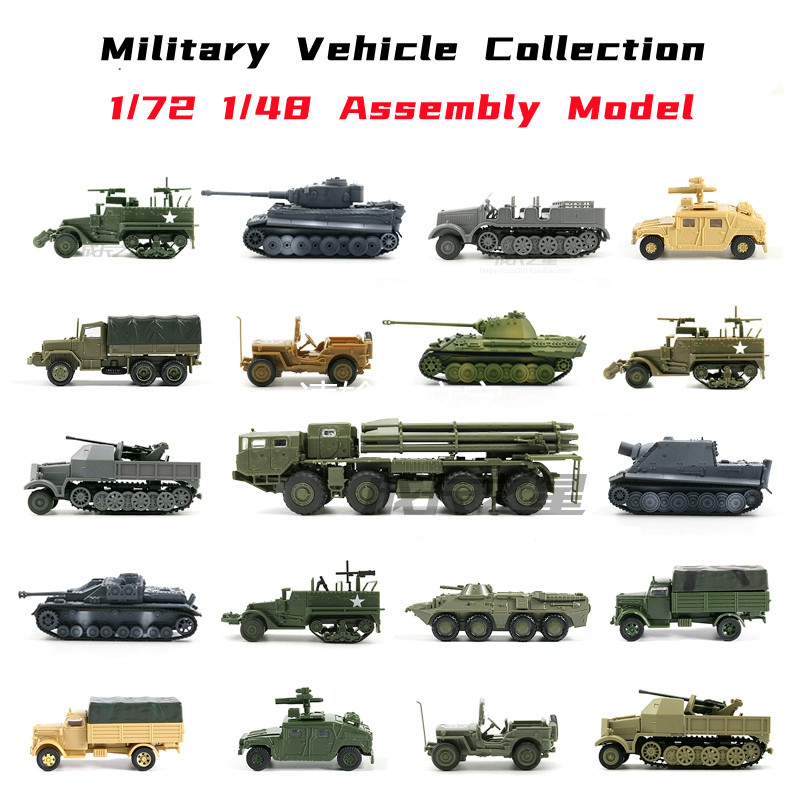 4D 1/72 Military Vehicle Puzzle Model Hummer Truck Armored Car Model Assembly Kit Simulated Tank Pla