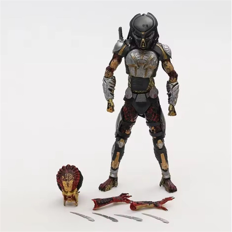 NECA 7in Aliens vs Predator Fugitive Predator PVC Action Figure Model Toy Gifts