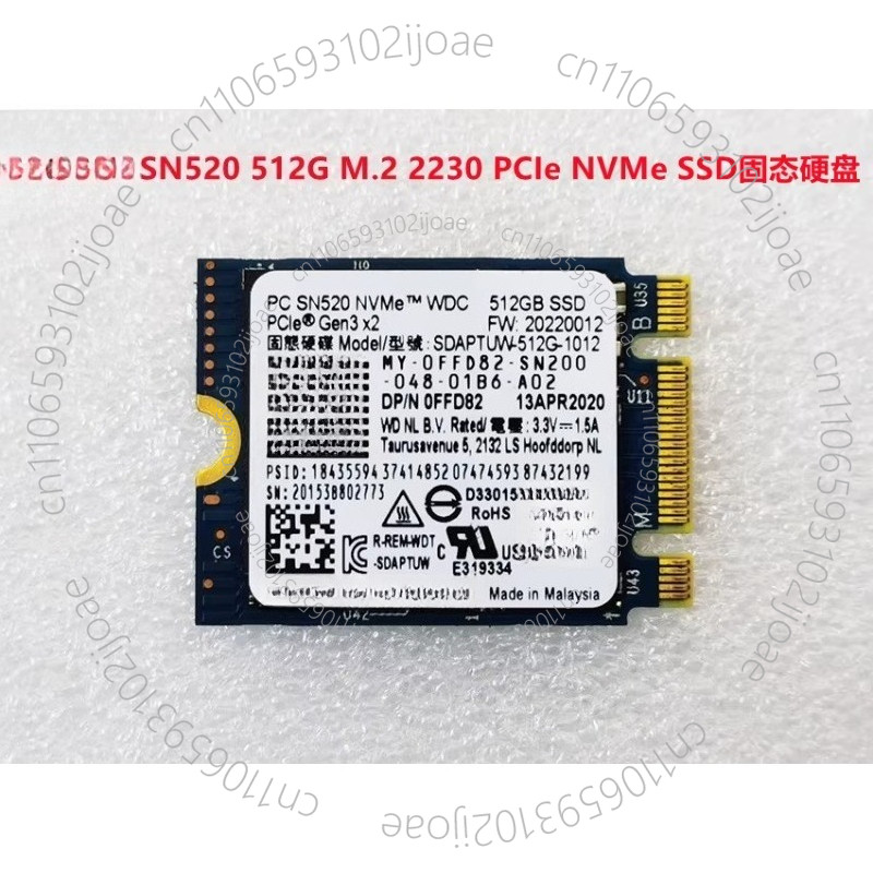 SN520 256GB M2 2230 NVMe Protocol PCIe SSD Genuine SolidState Drive