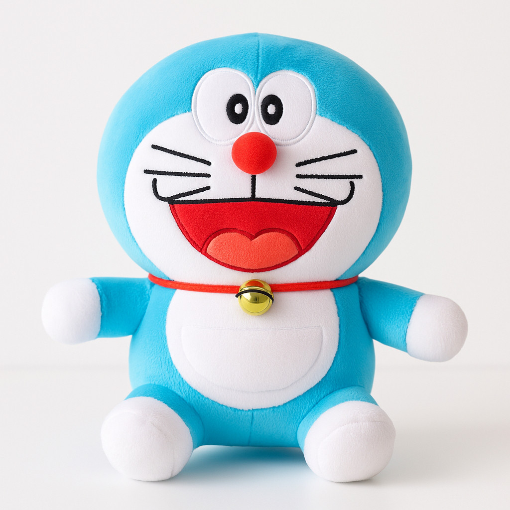 Boneka Biru Karakter Doraemon Ukuran 30 cm – Bahan Yelvo Lembut, Kartun Favorit Anak