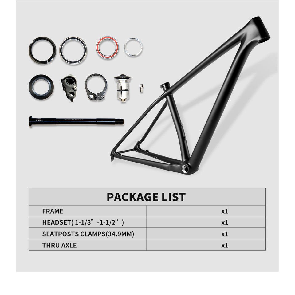 Spcycle T1000 Carbon 29 Hardtail Mountain Bike Frame EPS Technology BSA 12x148mm Boost 29er MTB Carb
