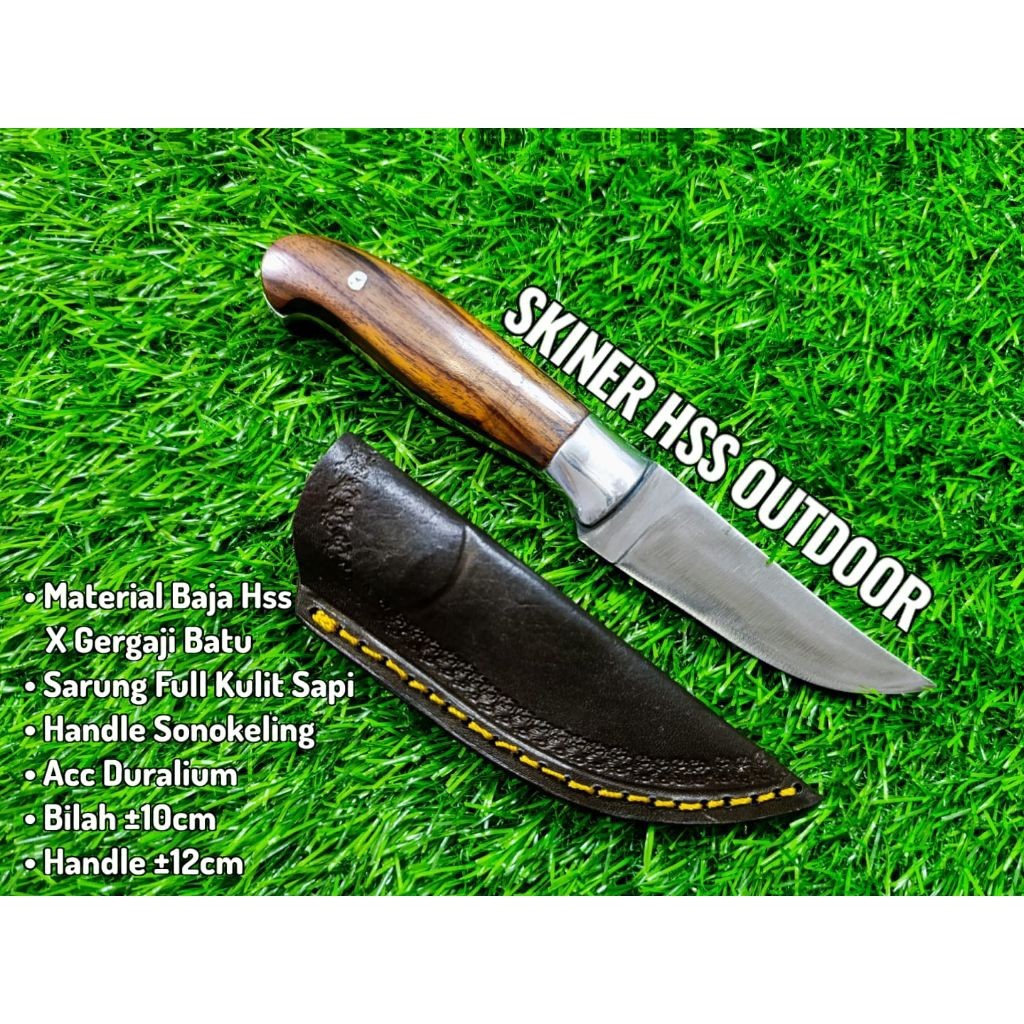 pisau skinner HSS Dural skiner sisit sarung kulit pisau daging