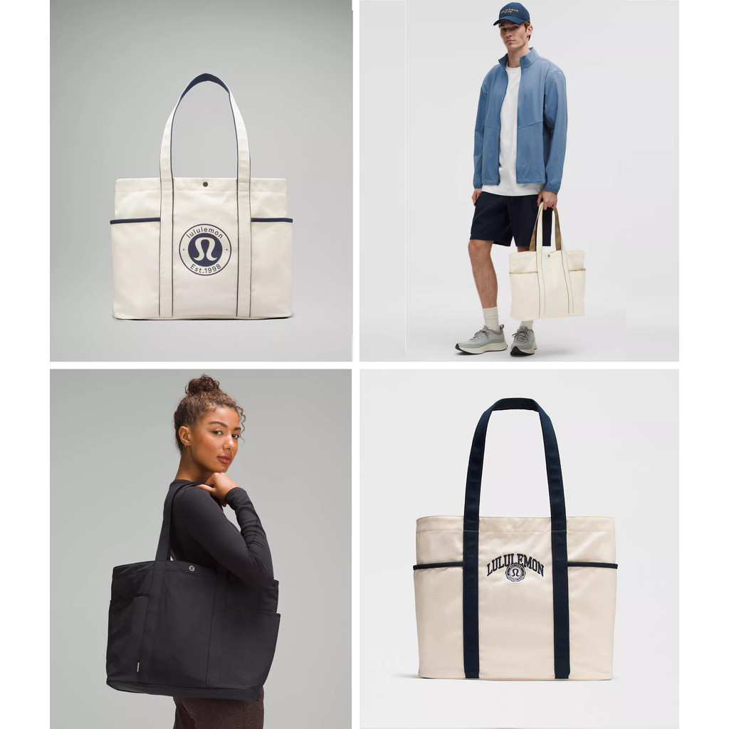 Lululemon Daily Multi-Pocket Canvas Tote Bag 20L 100% Authentic