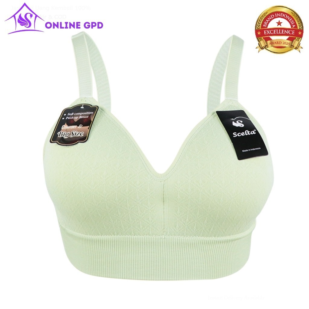 Scelta ITC Cempaka Mas Soft Bra Bahan Rajut Tanpa Kawat Bh Halus Sc PB1881