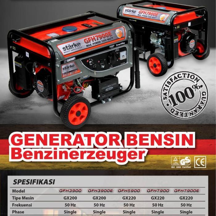 Genset Generator Listrik Starke GFH-5900E 3000 Watt
