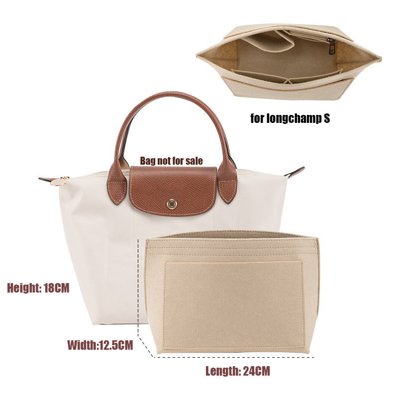 Felt Bag Insert For Longchamp Small Bag Organizer bag Inner Storage Bag Organizer Insert Bag support