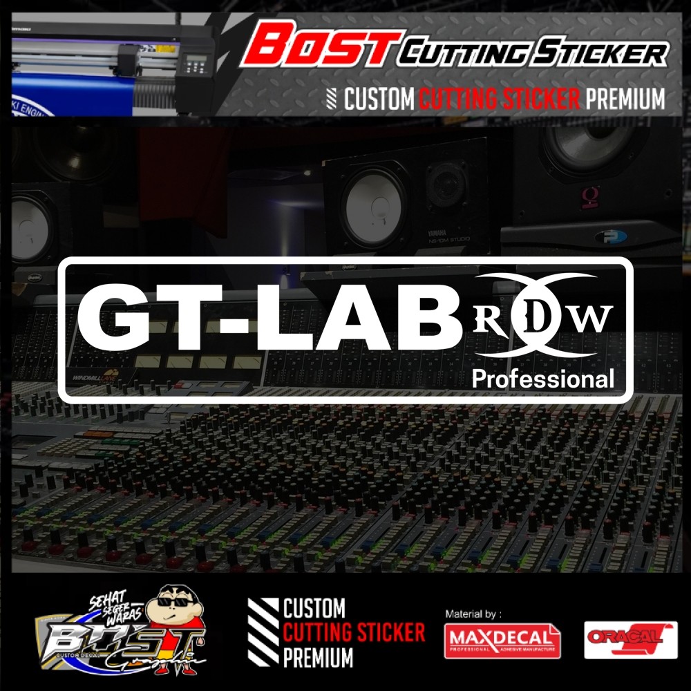 Cutting Sticker Hardcase Sound System GT-LAB RDW.stiker Audio Alat Musik GT-LAB RDW
