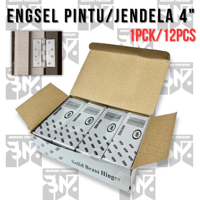 PROMO  1PCK/12 Set HPP Engsel Pintu Jendela Rumah 4" inch Stainless/Engsel Tebal/Ensel Aluminium Ant