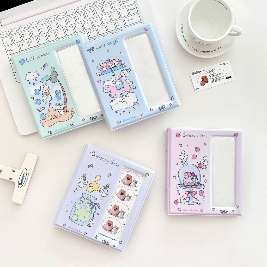 Style Cute Cartoon Mini Album Life 4 Cut Card Storage Book Polaroid Four Grid Card Binder Photo Stic