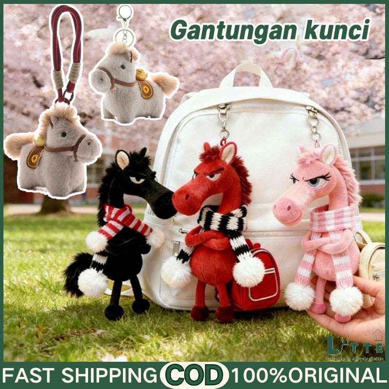 LYTTE Saddle Ponies Bag Charm Gantungan Tas Gantungan Tas Kuda Cute Horse Keychain  Equestrian Plush