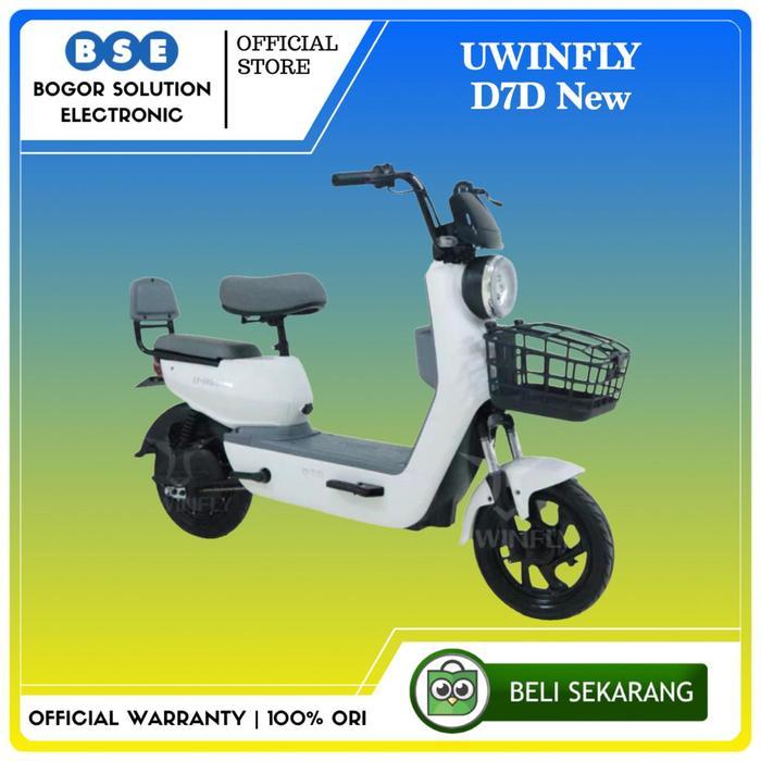 PROMO GASPOLL Sepeda Listrik Murah Uwinfly D7D New Selis Uwinfly D 7 D New D7 D Uwinfly - Putih