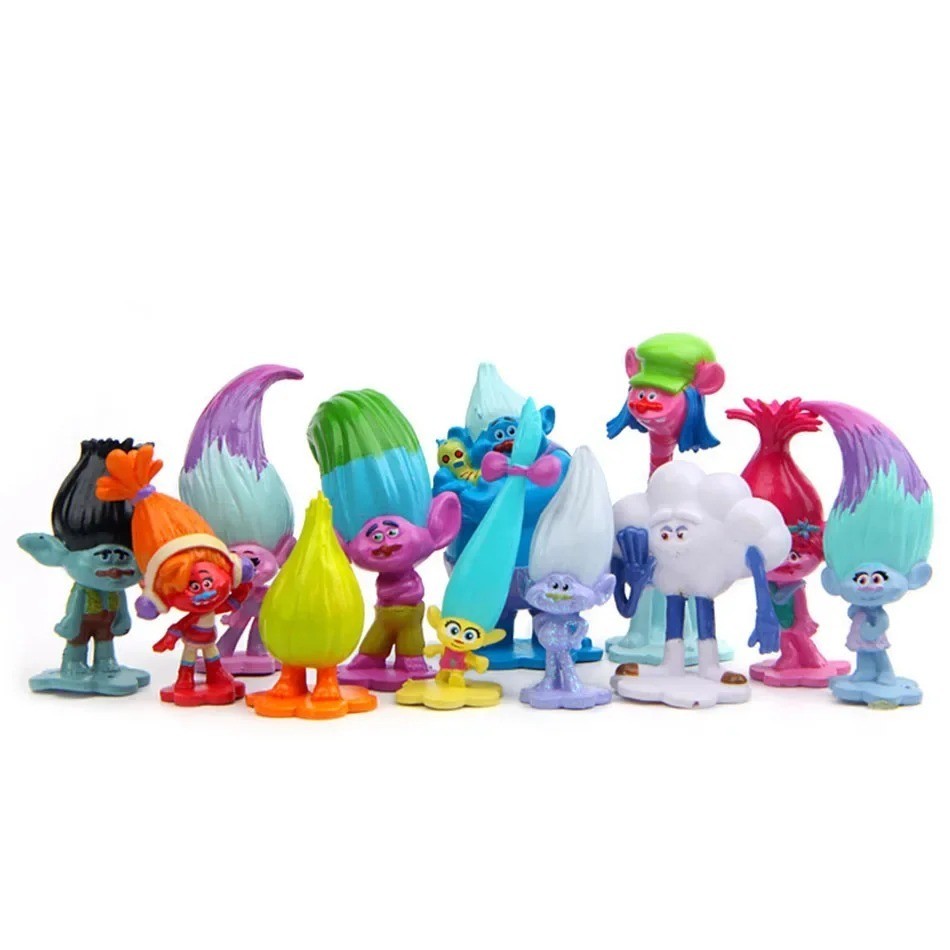 12pcs/6pcs Trolls Branch Critter Skitter Figures Trolls Children Trolls PVC Action Figure Toy Cartoo