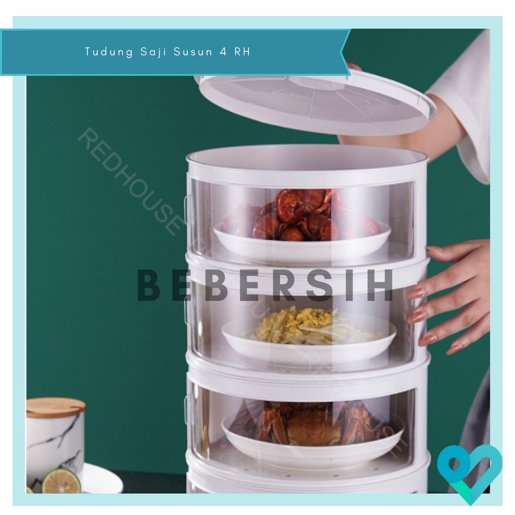 Tudung Saji Susun 4 Redhouse/Rak Susun Makanan