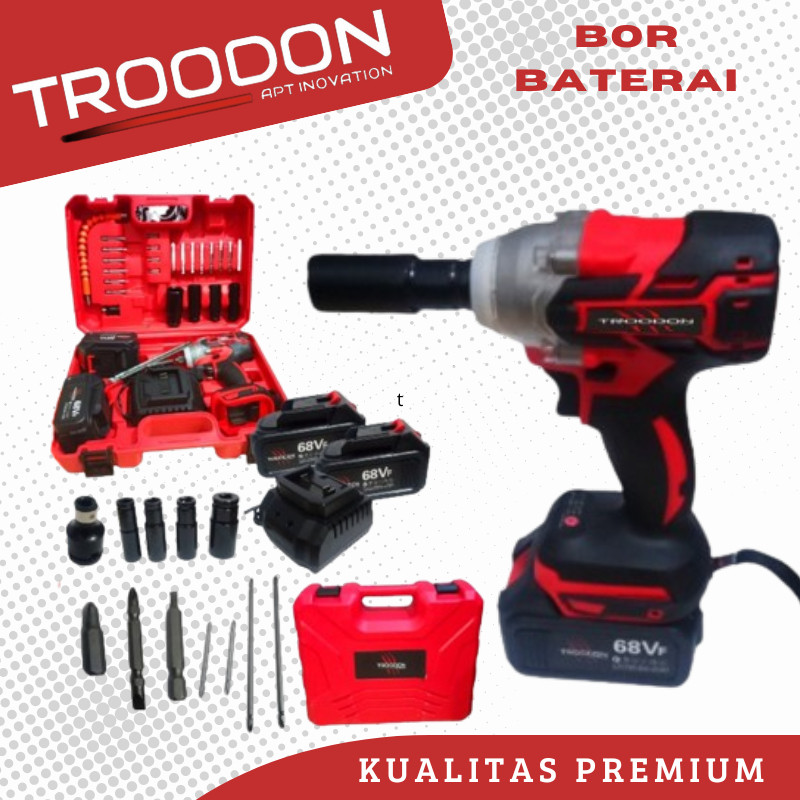 Mesin Impact Baterai Cordless Impact Wrench Brushless 68V 450N.M Mesin Bor Impact Baterai Untuk Memu