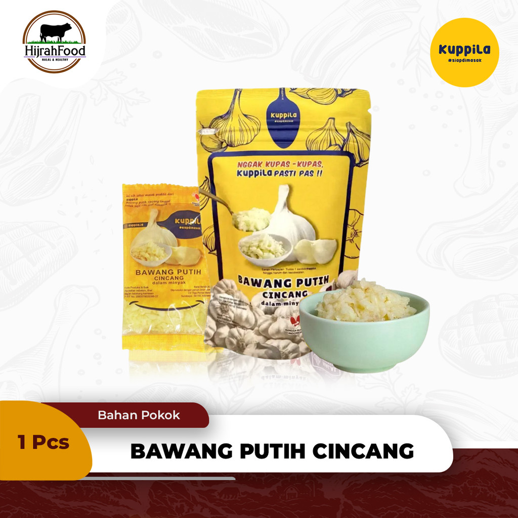 Kuppila Bawang Putih Cincang Dalam Minyak Siap Masak | Chopped Garlic In Oil Ready To Cook