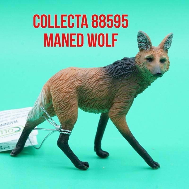 Collecta 88595 Maned Wolf Serigala Berbulu Lebat Chrysocyon Brachyurus  | Mainan Figure Binatang Min