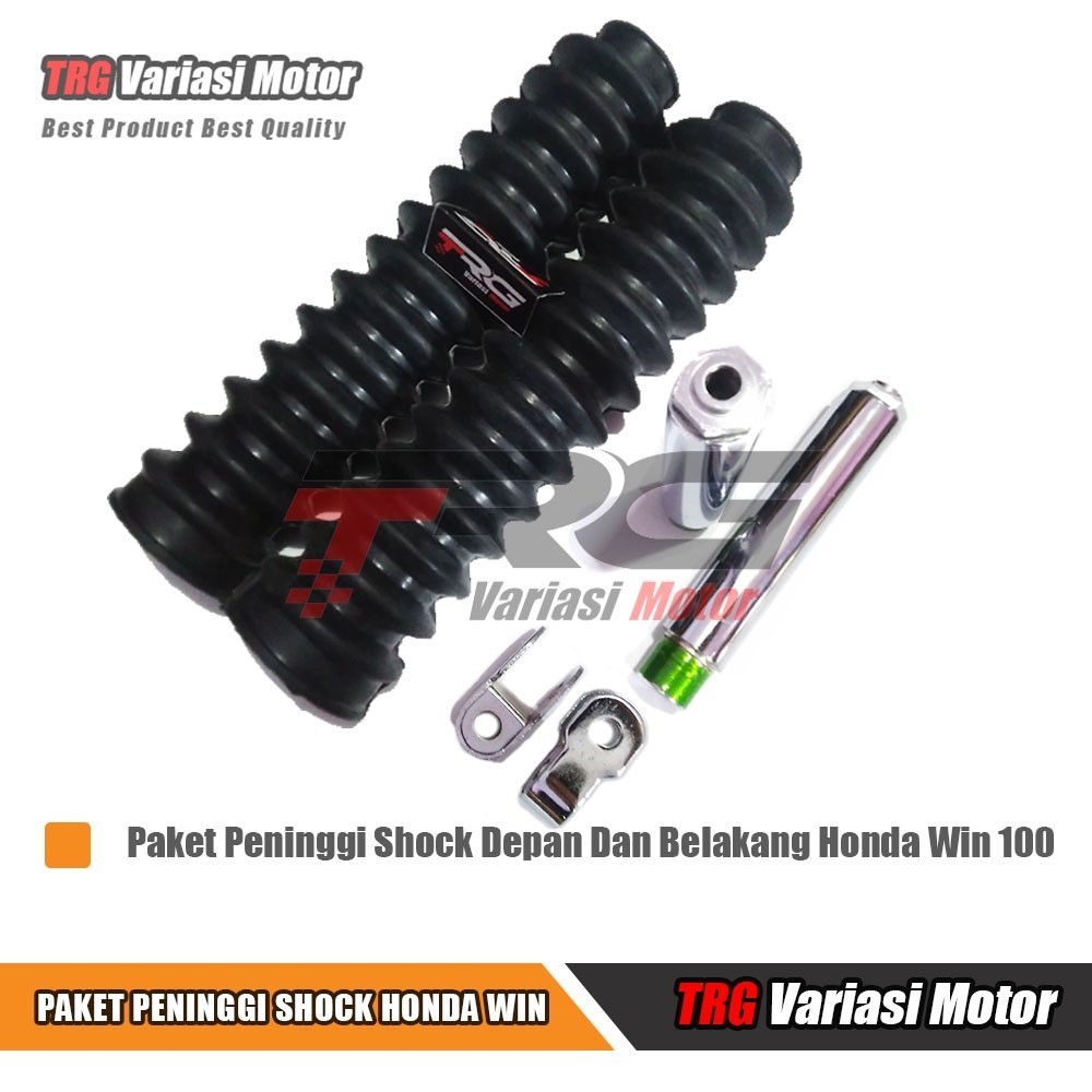 Paket Peninggi Shock Depan Win 100 Plus Cover Shock High Quality Variasi Panjang Shock Depan 7 cm 10