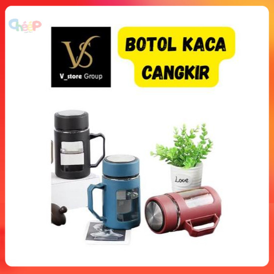 MUG CANGKIR KACA GAGANG 500ML / GELAS GANTENG