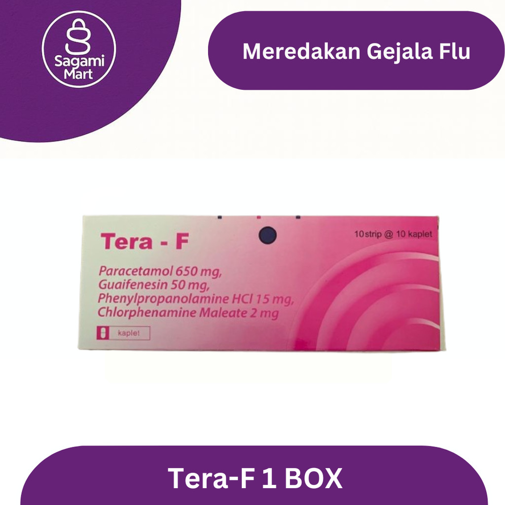 TERA F ISI 100 TAB - OBAT FLU | MERIANG| PILEK | PUSING TERA-F