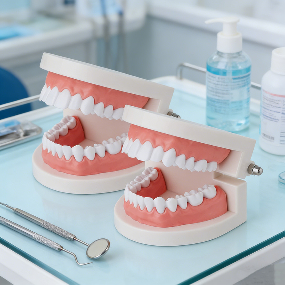 1pcs model gigi dental model study edukasi dokter gigi phantom studi rahang gigi typodont gusi karet