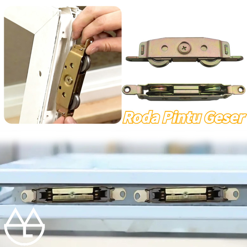 Roda Bawah Sliding Double / Roda Bawah Pintu Geser Pintu Lemari Jendela