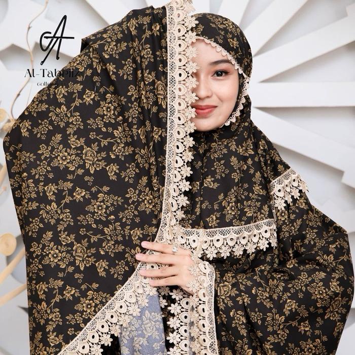 Promo ALTABRIIZ - Mukena Dewasa 2In1 Katun Foil Premium Alitha Series Renda Gyper Mewah Motif Bunga 