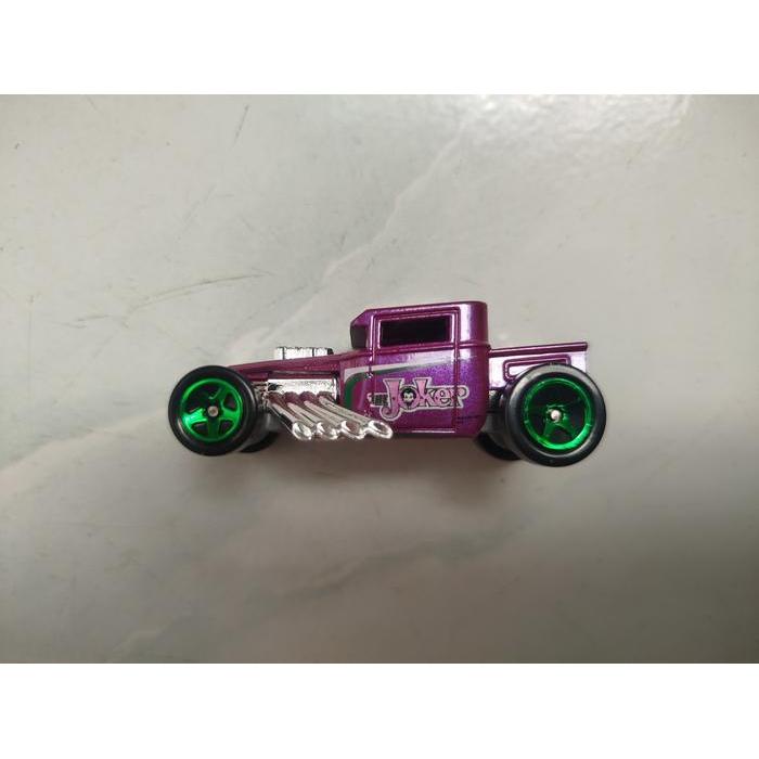 0077 MAINAN DIECAST LOOSE  HOT WHEELS - BONE SHAKER SPECIAL JOKER EDITION