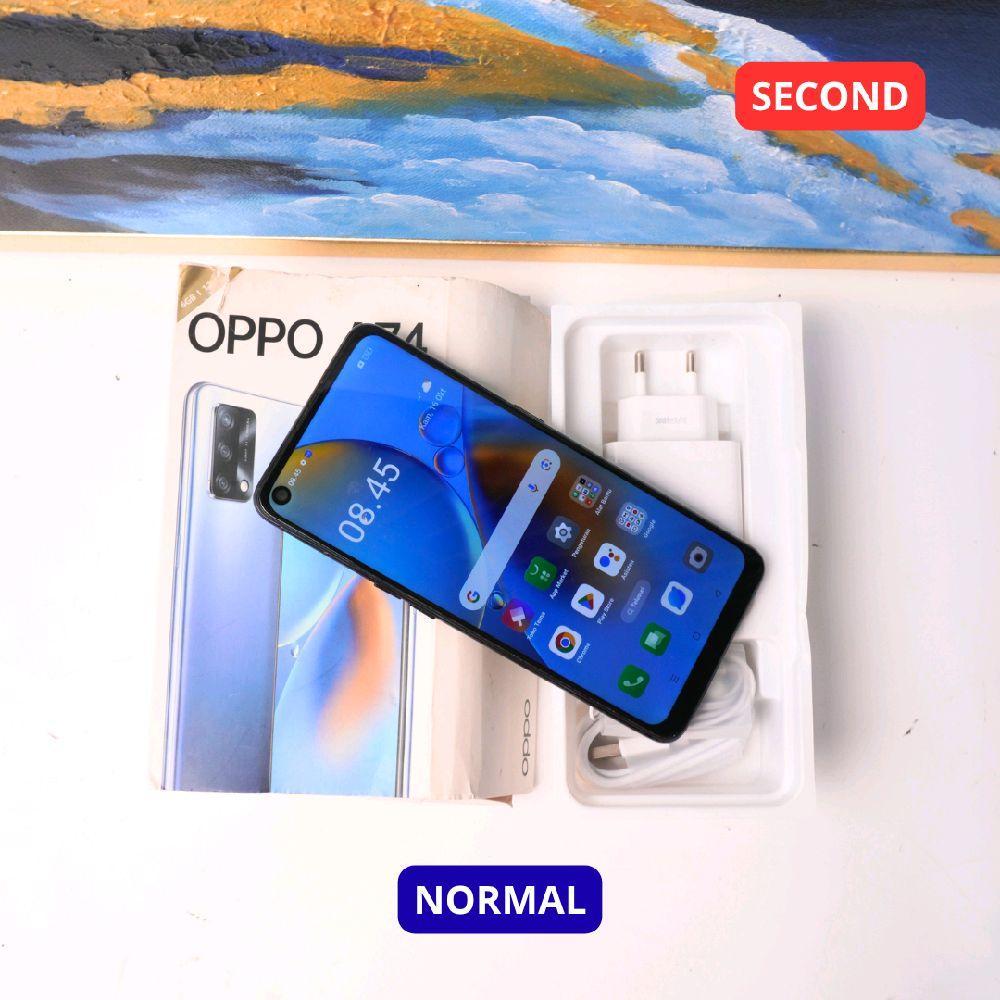 OPPO A74 6/128 GB (4G) HP SECOND ORIGINAL SINAR MUTIARA CELL