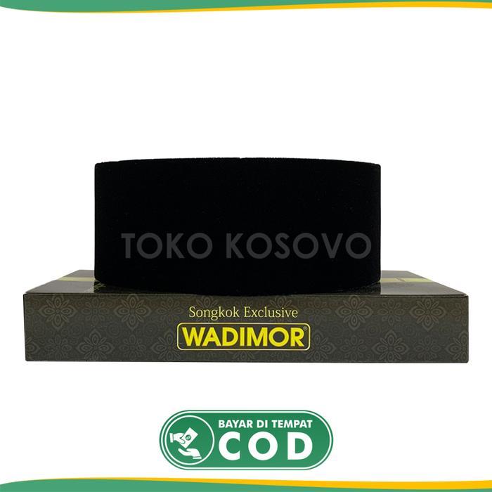 PROMO Lebaran Peci Wadimor NON, AC & Full, Susun, ORIGINAL Tinggi 7 8 9 10 Cm Songkok Solat Hitam Pr