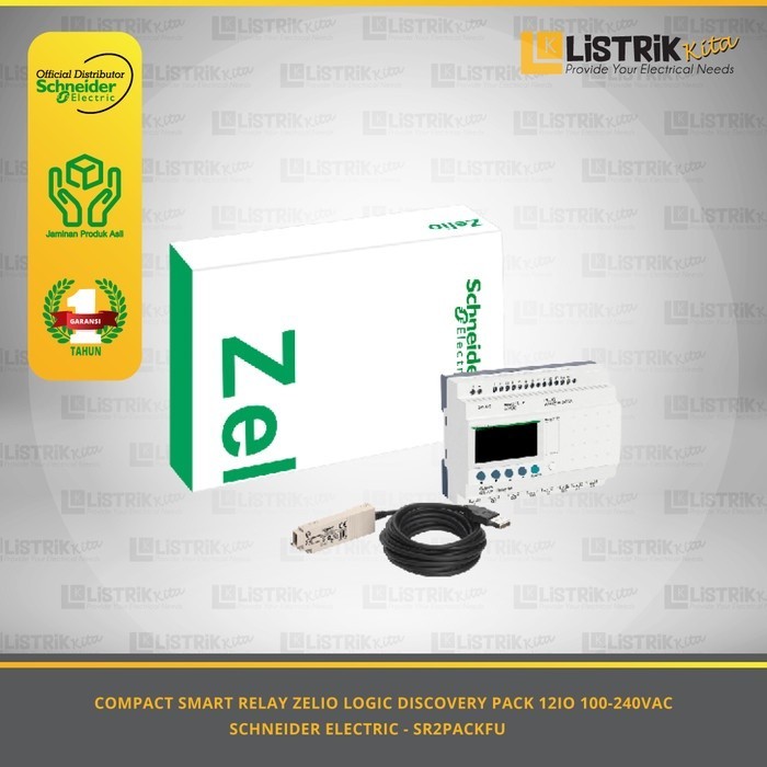 COMPACT SMART RELAY ZELIO LOGIC DISCOVERY PACK SCHNEIDER ELECTRIC 12IO 100-240VAC - SR2PACKFU