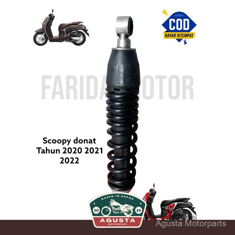 SOK SHOCK BREAKER HONDA SCOOPY FI TAHUN 2020 2021 2022 HITAM/SOK SCOOPY FI DONAT 2021 - SHOCK BELAKA