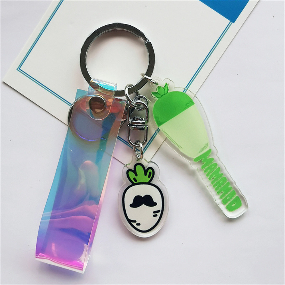 Kpop ATEEZ ASTRO MAMAMOO IU GOT7 Keychain Light Stick Pendant Keyring Bag Phone Backpack Key Chain A
