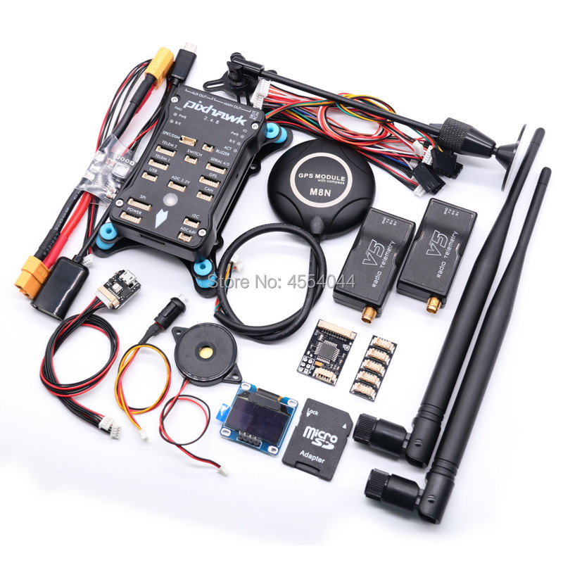 Pixhawk 2.4.8 PRO PX4 PIX 32 Bit Flight Controller+M8N GPS+ 433/915Mhz 100/500mw Radio Telemetry+Saf