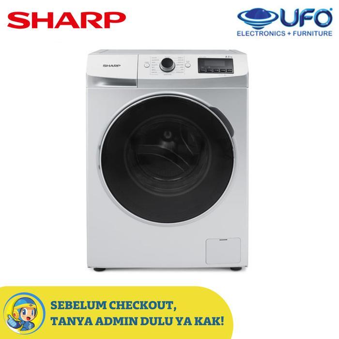 sharp esfl1073w mesin cuci front loading 7kg