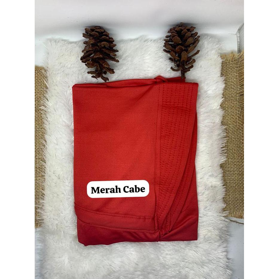 HIJAB BERGO INSTAN SERUT TALI/JILBAB BERGO HAMIDAH SERUT TALI BELAKANG - MERAH CABE