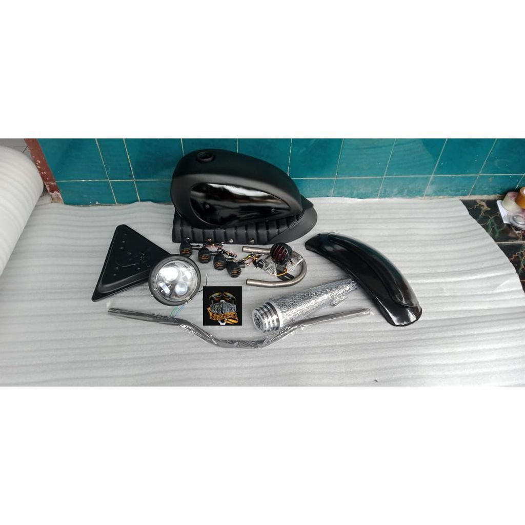 [GM] Paket tangki motor Paket set Body Custom Thunder Tiger Megapro CB GL100 byson dan Scorpio / Pak